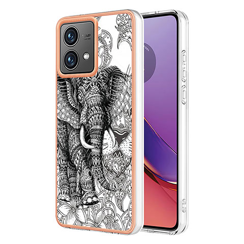 Coque Silicone Motif Fantaisie Souple Couleur Unie Etui Housse YB6 pour Motorola Moto G84 5G Gris