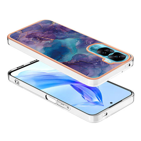 Coque Silicone Motif Fantaisie Souple Couleur Unie Etui Housse YB7 pour Huawei Honor 90 Lite 5G Violet