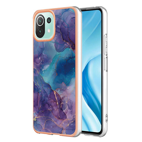 Coque Silicone Motif Fantaisie Souple Couleur Unie Etui Housse YB7 pour Xiaomi Mi 11 Lite 5G NE Violet