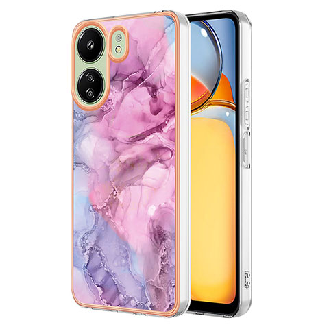 Coque Silicone Motif Fantaisie Souple Couleur Unie Etui Housse YB7 pour Xiaomi Poco C65 Rose