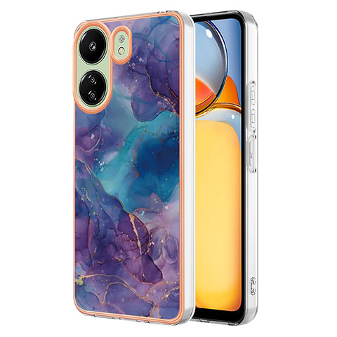 Coque Silicone Motif Fantaisie Souple Couleur Unie Etui Housse YB7 pour Xiaomi Poco C65 Violet