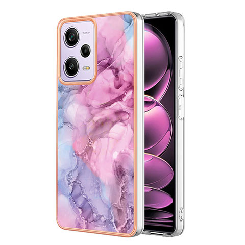 Coque Silicone Motif Fantaisie Souple Couleur Unie Etui Housse YB7 pour Xiaomi Redmi Note 12 Pro 5G Violet Clair