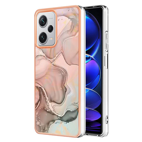 Coque Silicone Motif Fantaisie Souple Couleur Unie Etui Housse YB7 pour Xiaomi Redmi Note 12 Pro+ Plus 5G Rose