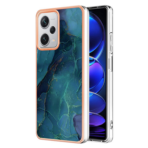 Coque Silicone Motif Fantaisie Souple Couleur Unie Etui Housse YB7 pour Xiaomi Redmi Note 12 Pro+ Plus 5G Vert