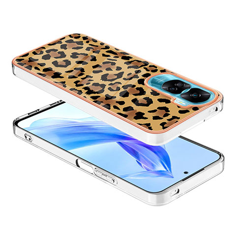 Coque Silicone Motif Fantaisie Souple Couleur Unie Etui Housse YB8 pour Huawei Honor 90 Lite 5G Marron