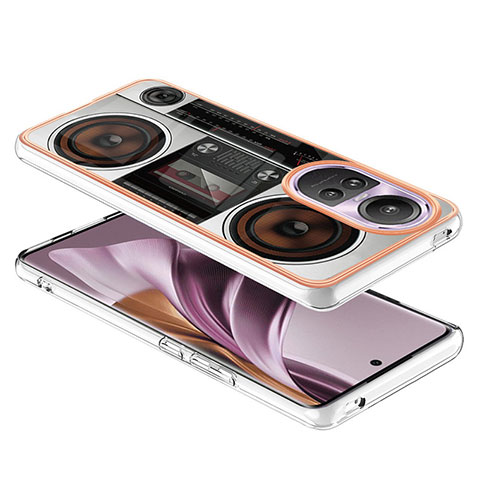 Coque Silicone Motif Fantaisie Souple Couleur Unie Etui Housse YB8 pour Oppo Reno10 5G Colorful