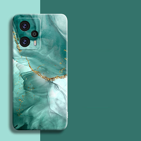 Coque Silicone Motif Fantaisie Souple Couleur Unie Housse Etui pour Xiaomi Redmi Note 12 Turbo 5G Vert