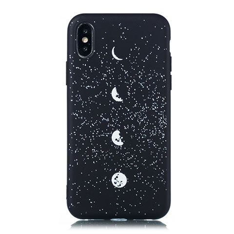 Coque Silicone Paillette Etoile Souple Couleur Unie Etui Housse pour Apple iPhone X Mixte