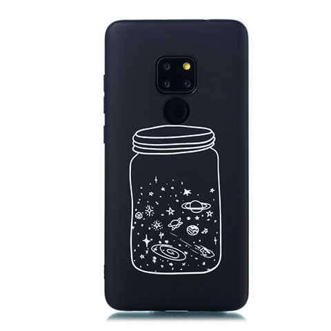 Coque Silicone Paillette Etoile Souple Couleur Unie Etui Housse pour Huawei Mate 20 Blanc