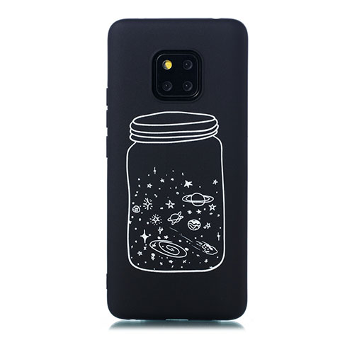 Coque Silicone Paillette Etoile Souple Couleur Unie Etui Housse pour Huawei Mate 20 Pro Blanc