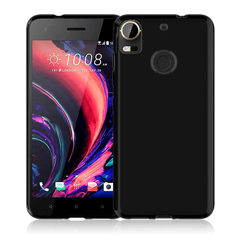 Coque Silicone Souple Couleur Unie Gel pour HTC Desire 10 Pro Noir