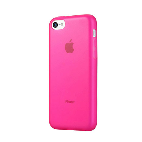 Coque Silicone Souple Mat pour Apple iPhone 5C Rose Rouge