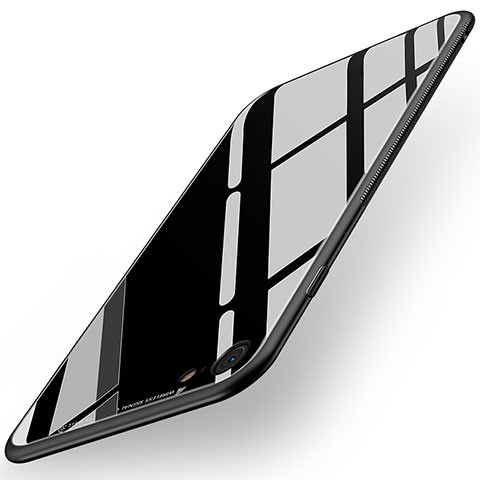 Coque Silicone Souple Miroir pour Apple iPhone SE3 (2022) Noir