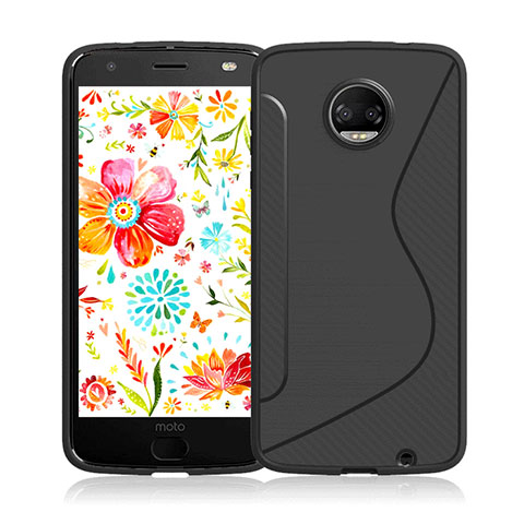 Coque Silicone Souple Transparente Vague S-Line pour Motorola Moto Z2 Force Noir