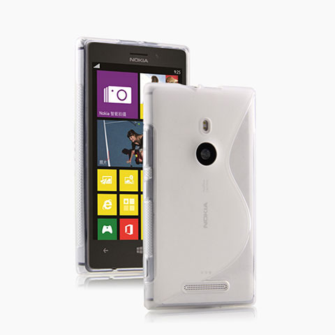 Coque Silicone Souple Transparente Vague S-Line pour Nokia Lumia 925 Blanc