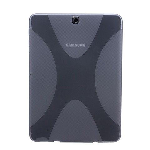 Coque Silicone Souple Transparente Vague X-Line pour Samsung Galaxy Tab S2 8.0 SM-T710 SM-T715 Gris