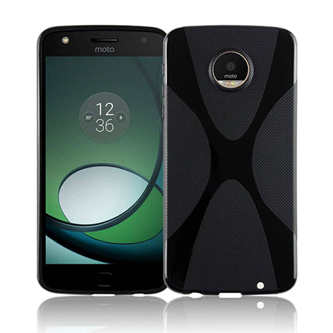 Coque Silicone Souple Transparente Vague X-Line T01 pour Motorola Moto Z Play Noir