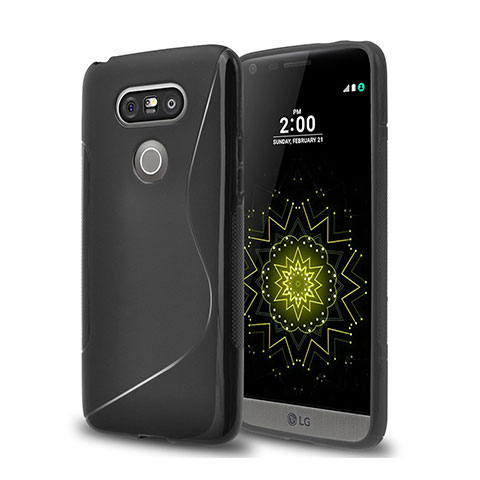 Coque Silicone Souple Vague S-Line pour LG G5 Noir