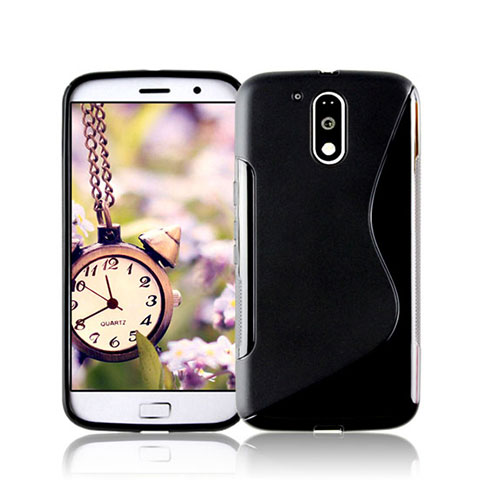 Coque Silicone Souple Vague S-Line pour Motorola Moto G4 Noir