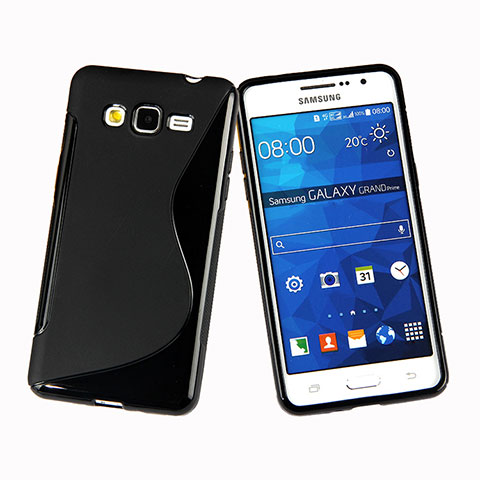 Coque Silicone Souple Vague S-Line pour Samsung Galaxy Grand Prime SM-G530H Noir