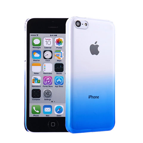 Coque Transparente Rigide Degrade pour Apple iPhone 5C Bleu