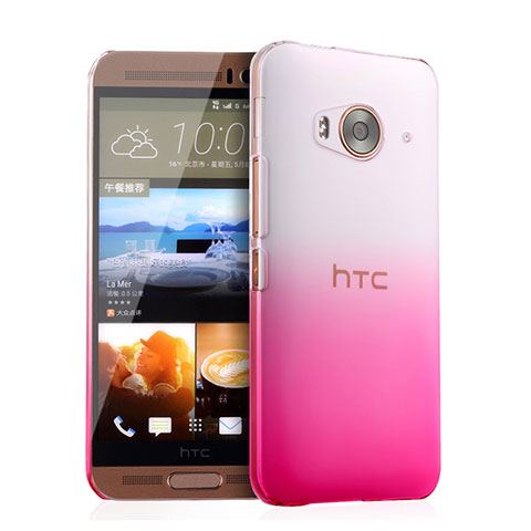 Coque Transparente Rigide Degrade pour HTC One Me Rose