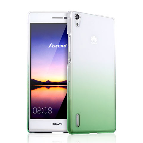 Coque Transparente Rigide Degrade pour Huawei P7 Dual SIM Vert