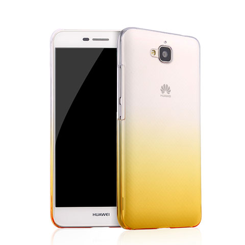 Coque Transparente Rigide Degrade pour Huawei Y6 Pro Jaune