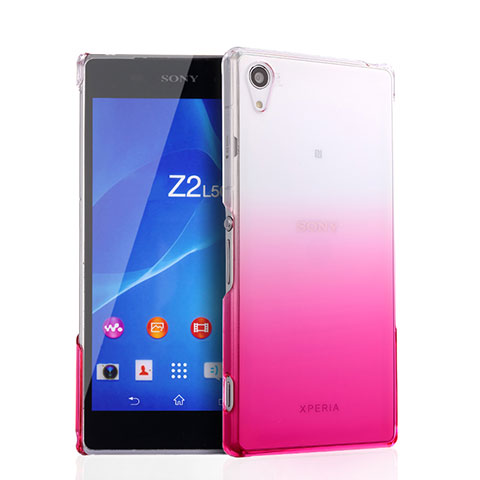 Coque Transparente Rigide Degrade pour Sony Xperia Z2 Rose