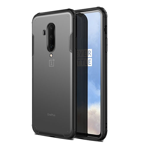 Coque Ultra Fine Mat Rigide Housse Etui Transparente pour OnePlus 7T Pro 5G Noir