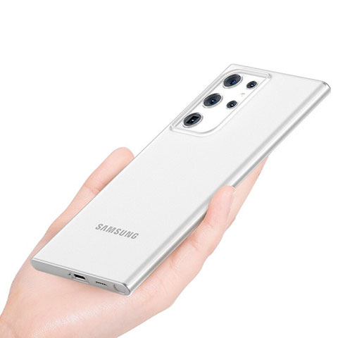 Coque Ultra Fine Plastique Rigide Etui Housse Transparente H01 pour Samsung Galaxy S23 Ultra 5G Blanc