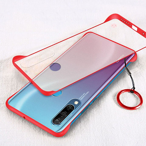 Coque Ultra Fine Plastique Rigide Etui Housse Transparente H03 pour Huawei P30 Lite XL Rouge