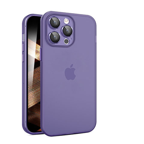 Coque Ultra Fine Plastique Rigide Etui Housse Transparente QC pour Apple iPhone 16 Pro Max Violet