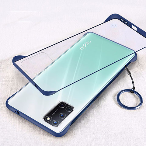 Coque Ultra Fine Plastique Rigide Etui Housse Transparente U01 pour Oppo A52 Bleu