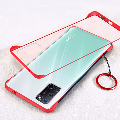 Coque Ultra Fine Plastique Rigide Etui Housse Transparente U01 pour Oppo A52 Rouge