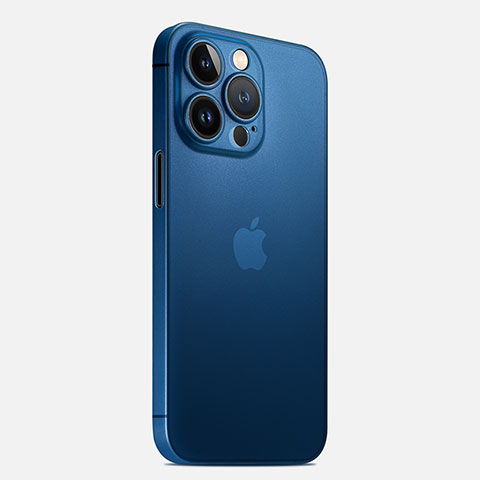 Coque Ultra Fine Plastique Rigide Etui Housse Transparente U02 pour Apple iPhone 16 Pro Bleu