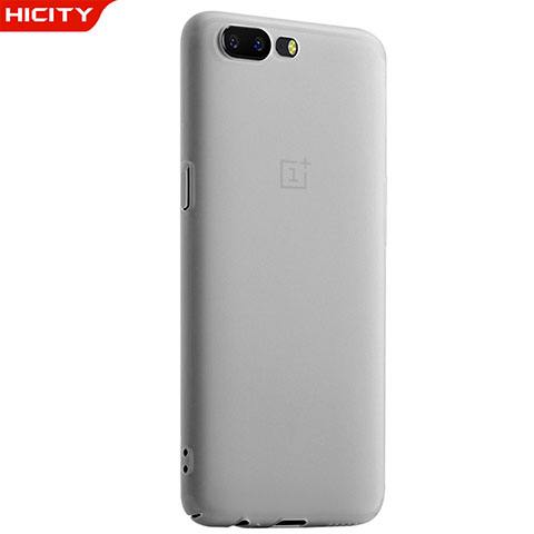 Coque Ultra Fine Plastique Rigide Transparente pour OnePlus 5 Blanc