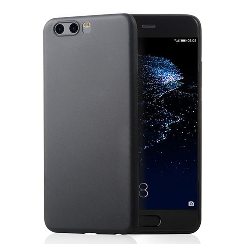 Coque Ultra Fine Plastique Rigide Transparente T01 pour Huawei P10 Noir