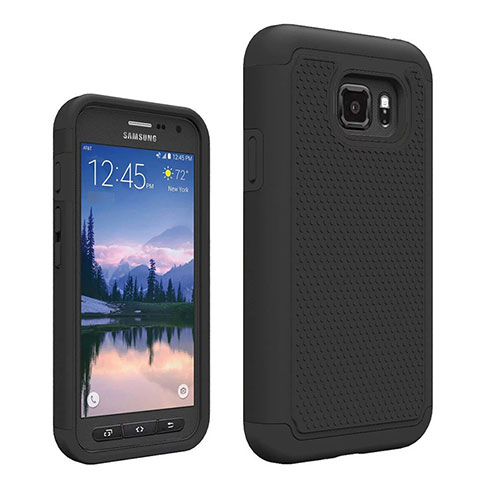 Coque Ultra Fine Silicone Souple 360 Degres Avant et Arriere pour Samsung Galaxy S7 Active G891A Noir