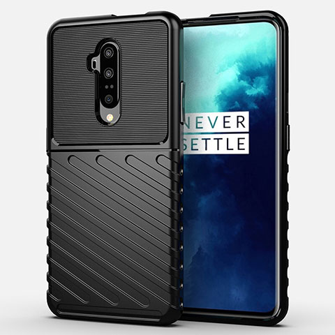 Coque Ultra Fine Silicone Souple 360 Degres Housse Etui A01 pour OnePlus 7T Pro 5G Noir