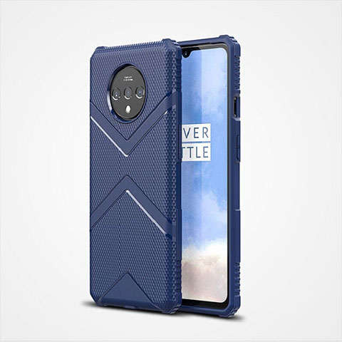 Coque Ultra Fine Silicone Souple 360 Degres Housse Etui C01 pour OnePlus 7T Bleu