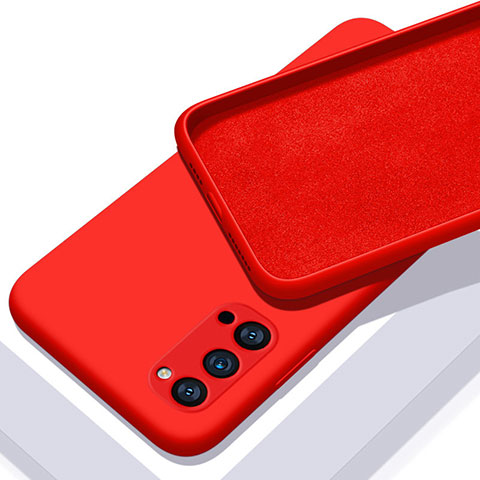 Coque Ultra Fine Silicone Souple 360 Degres Housse Etui C01 pour Oppo Reno4 5G Rouge