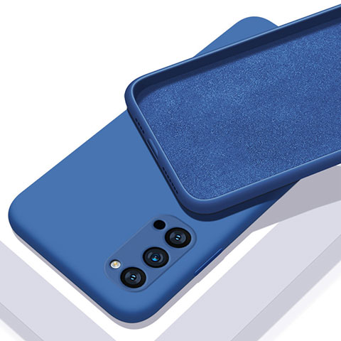 Coque Ultra Fine Silicone Souple 360 Degres Housse Etui C01 pour Oppo Reno4 Pro 5G Bleu