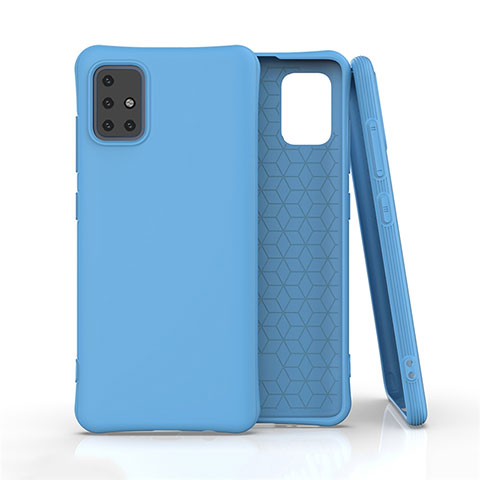 Coque Ultra Fine Silicone Souple 360 Degres Housse Etui C01 pour Samsung Galaxy A51 5G Bleu Ciel