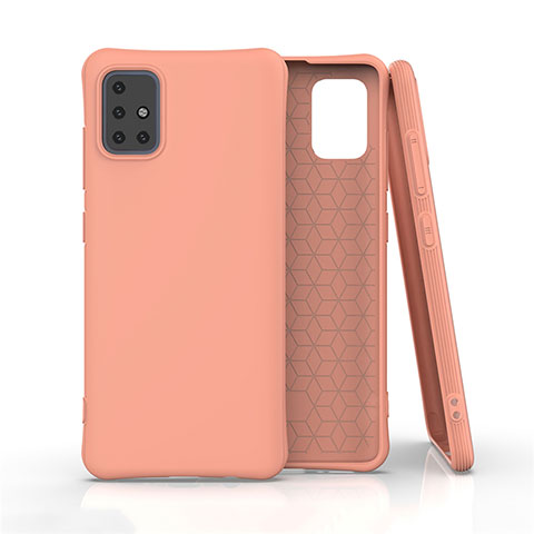 Coque Ultra Fine Silicone Souple 360 Degres Housse Etui C01 pour Samsung Galaxy A51 5G Orange