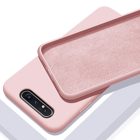 Coque Ultra Fine Silicone Souple 360 Degres Housse Etui C01 pour Samsung Galaxy A80 Rose