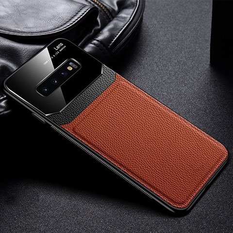 Coque Ultra Fine Silicone Souple 360 Degres Housse Etui C01 pour Samsung Galaxy S10 5G Marron