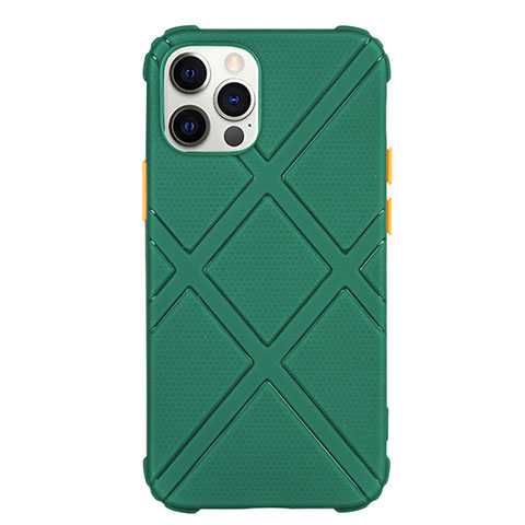 Coque Ultra Fine Silicone Souple 360 Degres Housse Etui C02 pour Apple iPhone 12 Pro Max Vert