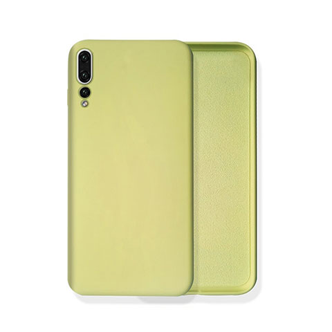 Coque Ultra Fine Silicone Souple 360 Degres Housse Etui C02 pour Huawei P20 Pro Jaune