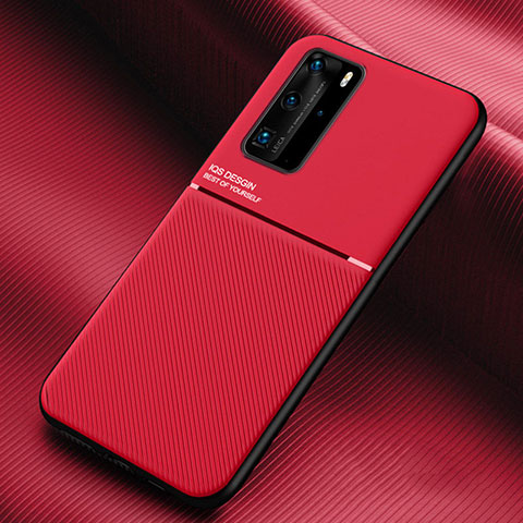 Coque Ultra Fine Silicone Souple 360 Degres Housse Etui C02 pour Huawei P40 Pro Rouge